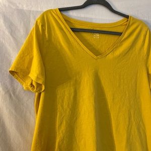 Old Navy Yellow V-Neck Tee